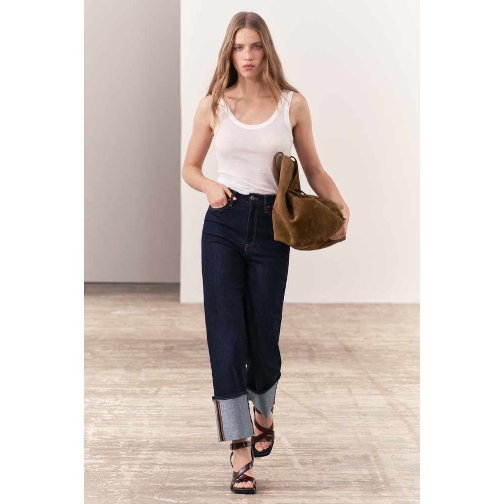Zara ZW Collection Straight Cut High Waist Jeans